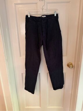 Alex Mill Navy Drawstring Tapered Pants Size 4 Cotton TENCEL
